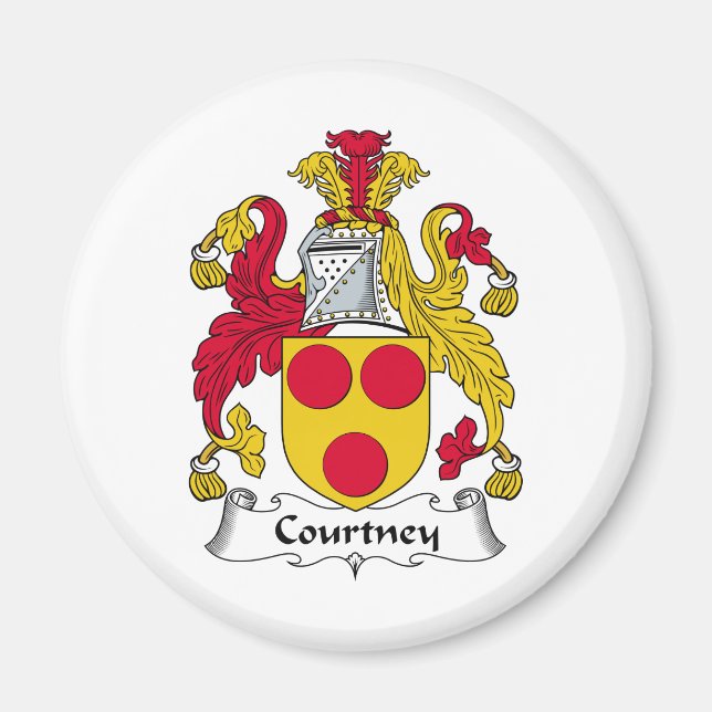 Courtney Familienwappen Magnet (Vorne)