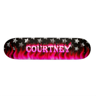 Courtney Skateboard-Rosafeuer und Flammenentwurf Skateboard