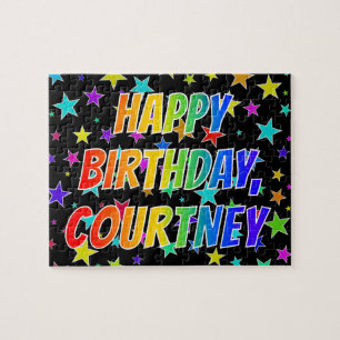 "COURTNEY" Vorname, Spaß "GLÜCKLICHER GEBURTSTAG" Puzzle