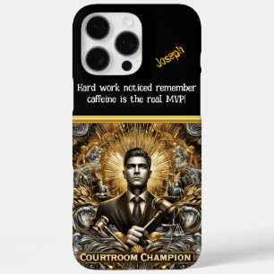 Courtroom Champion Amid Legal Symbols iPhone 16 Pro Max Hülle
