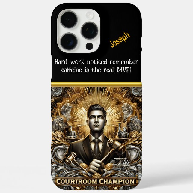 Courtroom Champion Amid Legal Symbols Case-Mate iPhone Hülle (Rückseite)