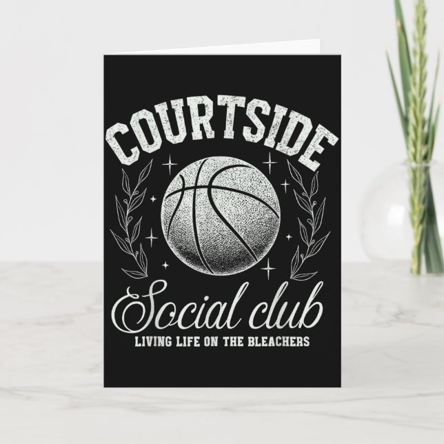 Courtside Social Club Basketball Bleachers Life Qu Karte (Vorderseite)