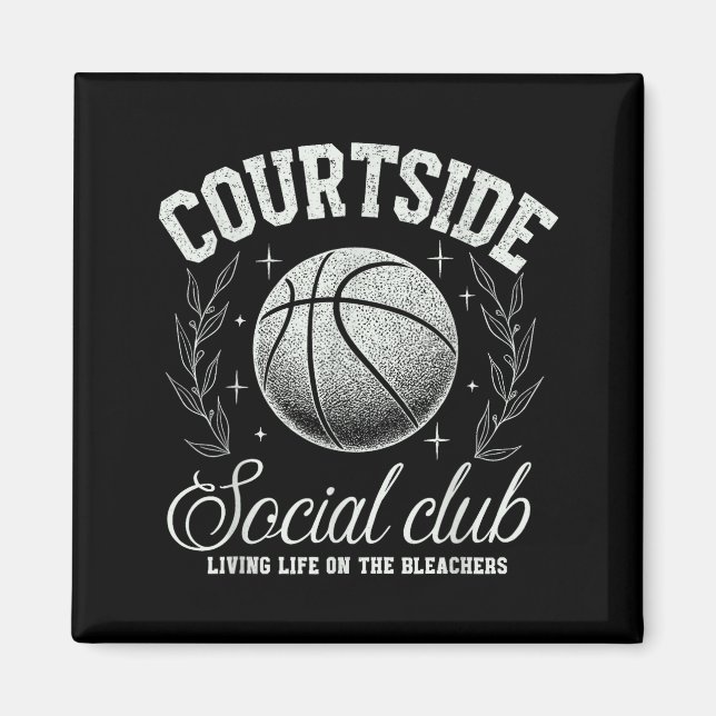 Courtside Social Club Basketball Bleachers Life Qu Magnet (Vorne)
