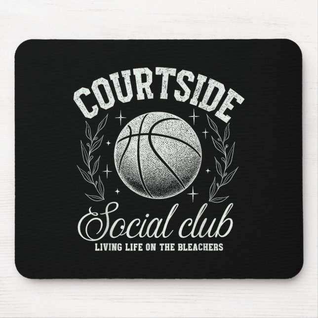 Courtside Social Club Basketball Bleachers Life Qu Mousepad (Vorne)