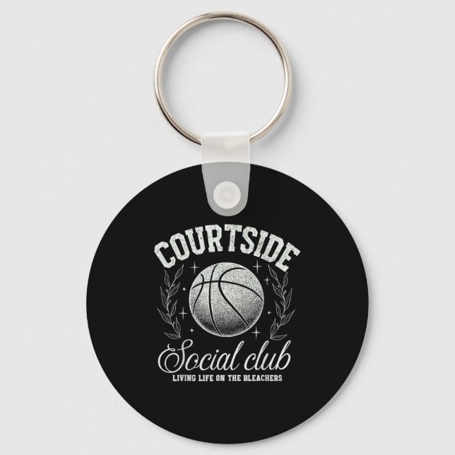 Courtside Social Club Basketball Bleachers Life Qu Schlüsselanhänger (Vorderseite)