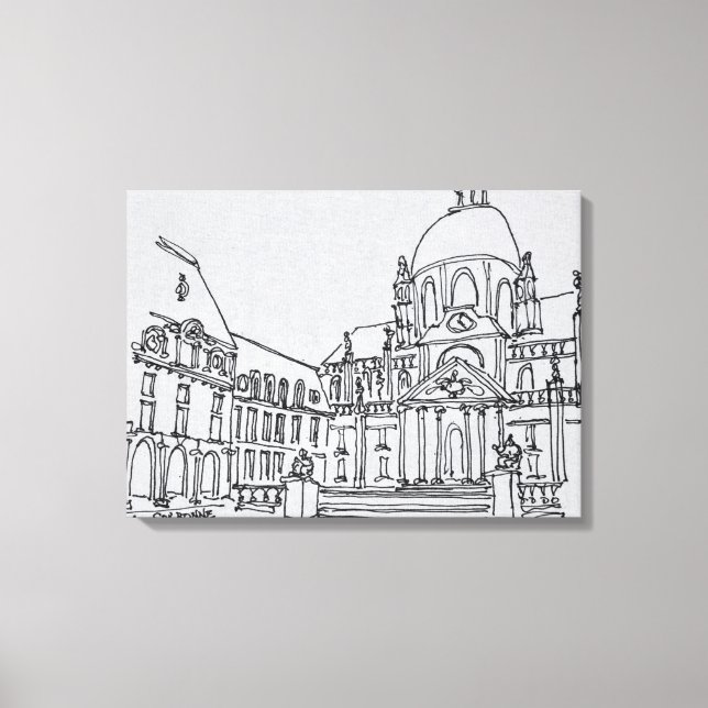 Courtyard La Sorbonne | Universität Paris Leinwanddruck (Vorderseite)