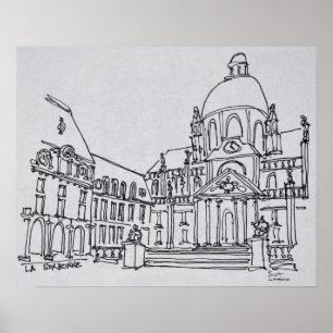 Courtyard La Sorbonne   Universität Paris Poster