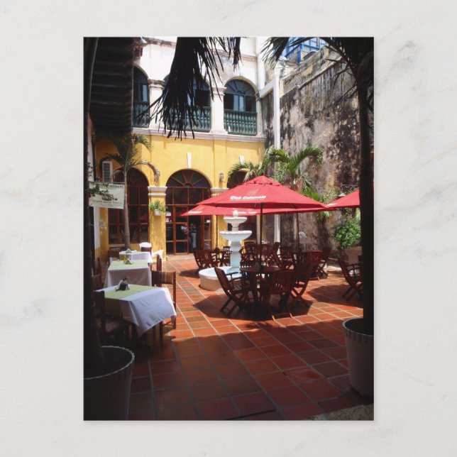 Courtyard-Postcard-Restaurant Postkarte (Vorderseite)