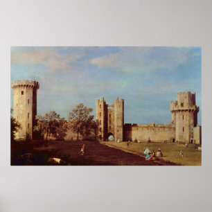Courtyard Warwick Castle Canaletto Poster