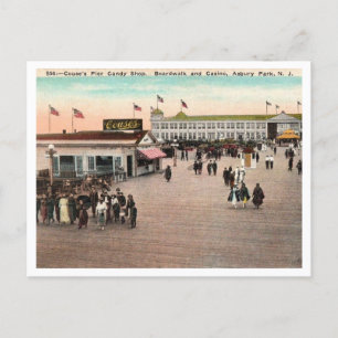 Couse's Pier, Candy Shop, Asbury Park NJ Postkarte