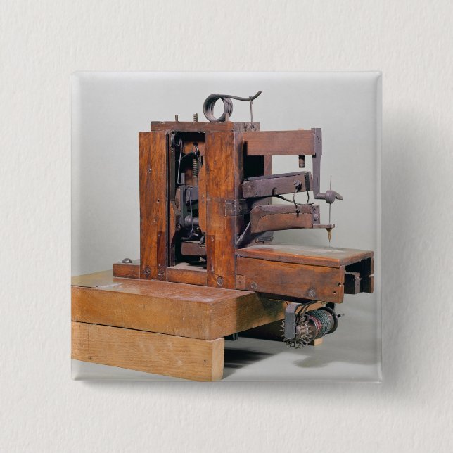 Couseuse', die erste Nähmaschine, 1830 Button (Vorderseite)