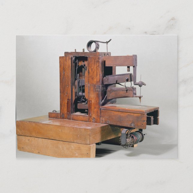 Couseuse', die erste Nähmaschine, 1830 Postkarte (Vorderseite)