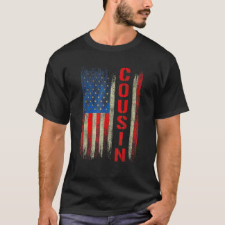 Cousin America Flag für Männer Vatertag Funny T-Shirt