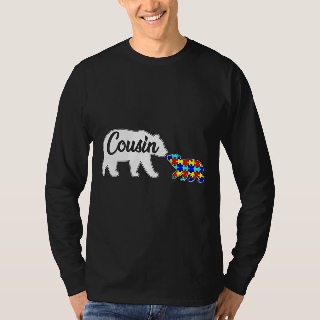 Cousin Bärenautismus Sensibilisierung Liebe Unters T-Shirt (Vorderseite)