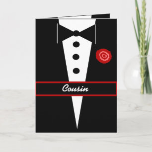 COUSIN Be My Junior Trauzeuge Card mit Tux Einladung