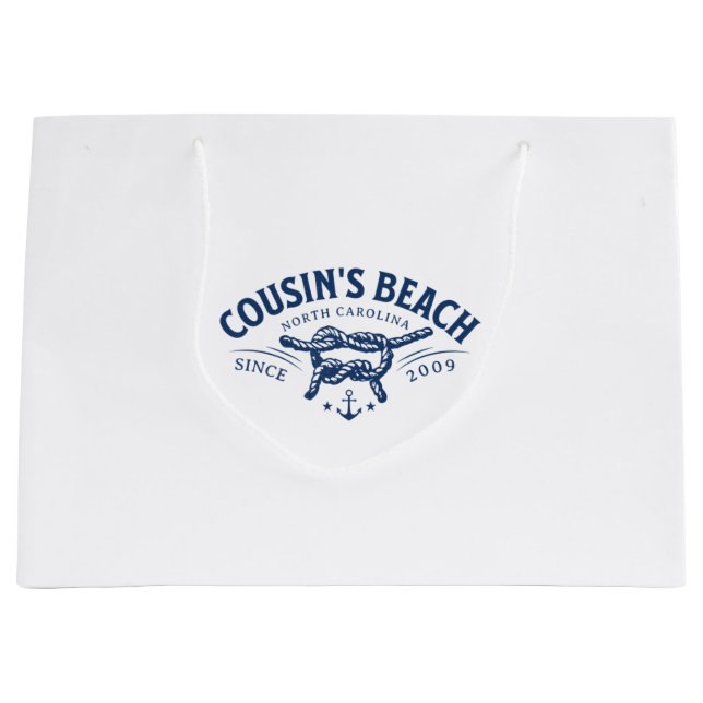 Cousin Beach NC Der Sommer I wurde Hübsch Große Geschenktüte (Vorderseite)