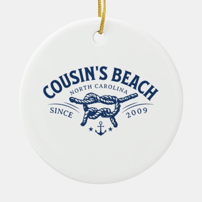 Cousin Beach NC Der Sommer I wurde Hübsch Keramik Ornament (Vorne)