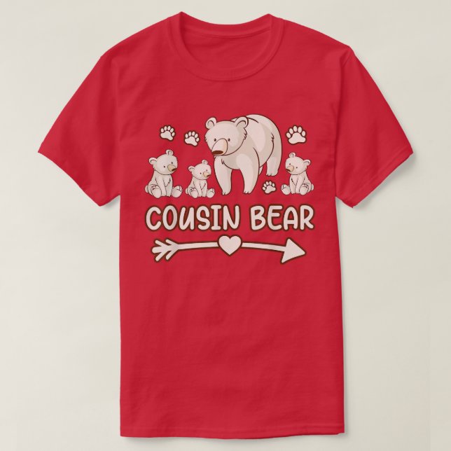 cousin bear 3 cub , cousin bear shirt  (Design vorne)
