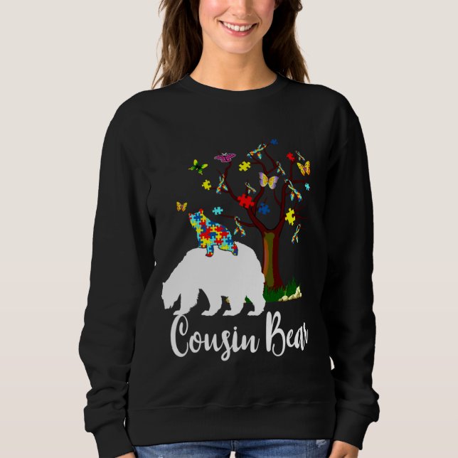 Cousin Bear Autismus Sensibilisierung Liebe Unters Sweatshirt (Vorderseite)