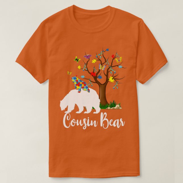 Cousin Bear Autismus Sensibilisierung Liebe Unters T-Shirt (Design vorne)