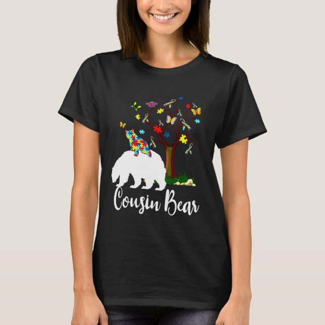 Cousin Bear Autismus Sensibilisierung Liebe Unters T-Shirt (Vorderseite)