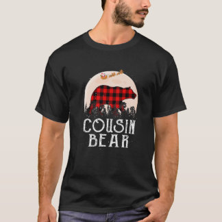 Cousin Bear Christmas Pajama Red Buffalo Kariert T-Shirt