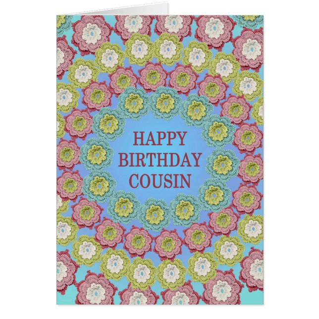 Cousin Birthday Crochet Blume (Vorne)