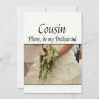 Cousin Bitte übernachten Sie in Bridesmaid