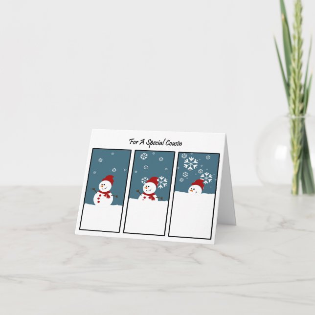 Cousin Blizzard Weihnachtskarte Feiertagskarte (Vorderseite)