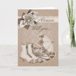 Cousin Bridesmaid, Werden Sie meine Bridesmaid? Einladung
