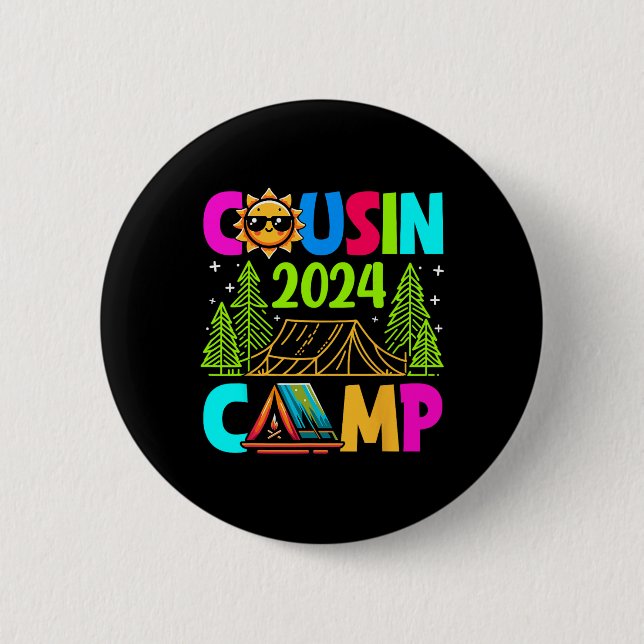 Cousin Camp 2024 Familienurlaub Sommerurlaub Campi Button (Vorderseite)