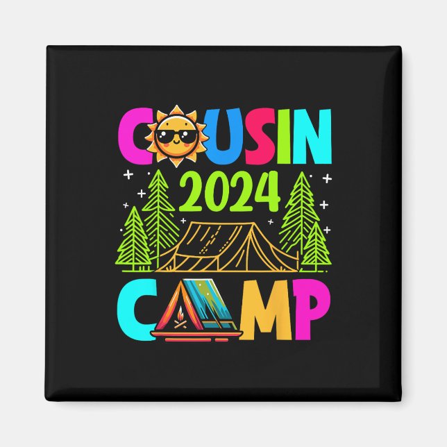 Cousin Camp 2024 Familienurlaub Sommerurlaub Campi Magnet (Vorne)
