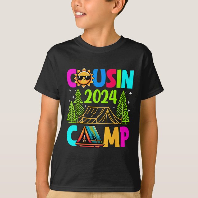 Cousin Camp 2024 Familienurlaub Sommerurlaub Campi T-Shirt (Vorderseite)
