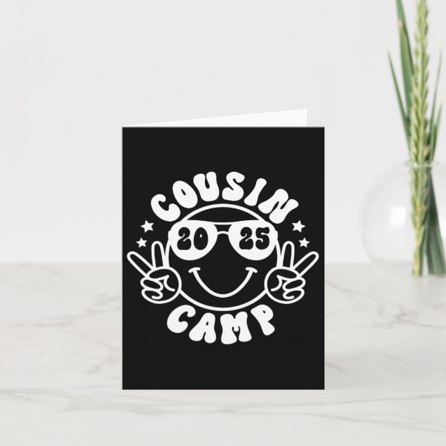 Cousin Camp 2025 Camper Camping Campfire Summer Va Karte (Vorderseite)
