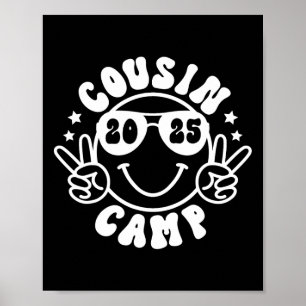 Cousin Camp 2025 Camper Camping Lagerfeuer Sommer  Poster