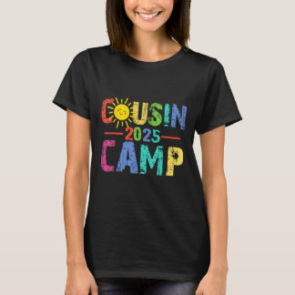 Cousin Camp 2025 Camping Campfire Sommerferien T-Shirt