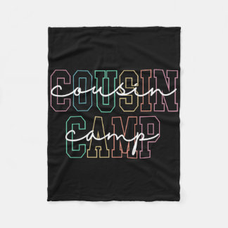 Cousin Camp 2025 Camping Campfire Summer Vacation Fleecedecke