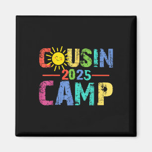 Cousin Camp 2025 Camping Lagerfeuer Sommerferien Magnet