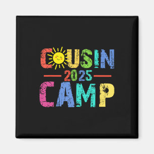 Cousin Camp 2025 Camping Lagerfeuer Sommerferien Magnet