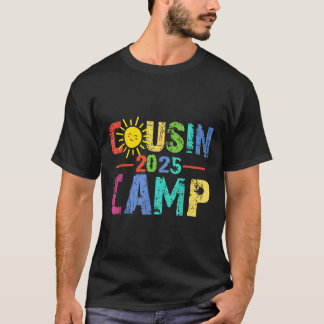 Cousin Camp 2025 Camping Lagerfeuer Sommerferien T-Shirt