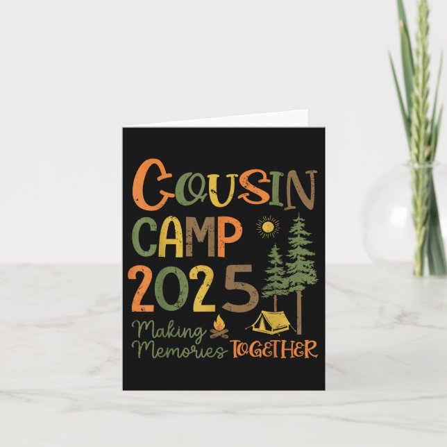 Cousin Camp 2025 Camping Trip Group Vacation Campf Karte (Vorderseite)