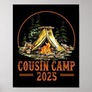 Cousin Camp 2025 Familienurlaub Sommer-Camping Cr Poster