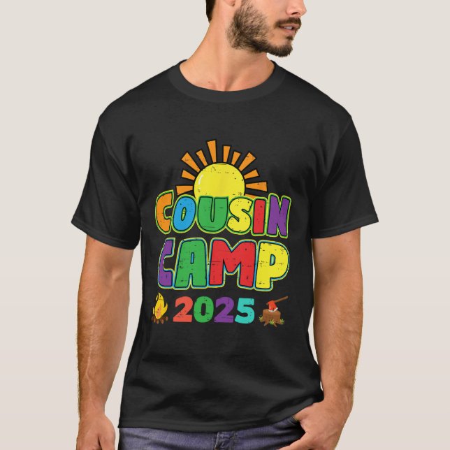 Cousin Camp 2025 Familienurlaub Sommerurlaub Campi T-Shirt (Vorderseite)