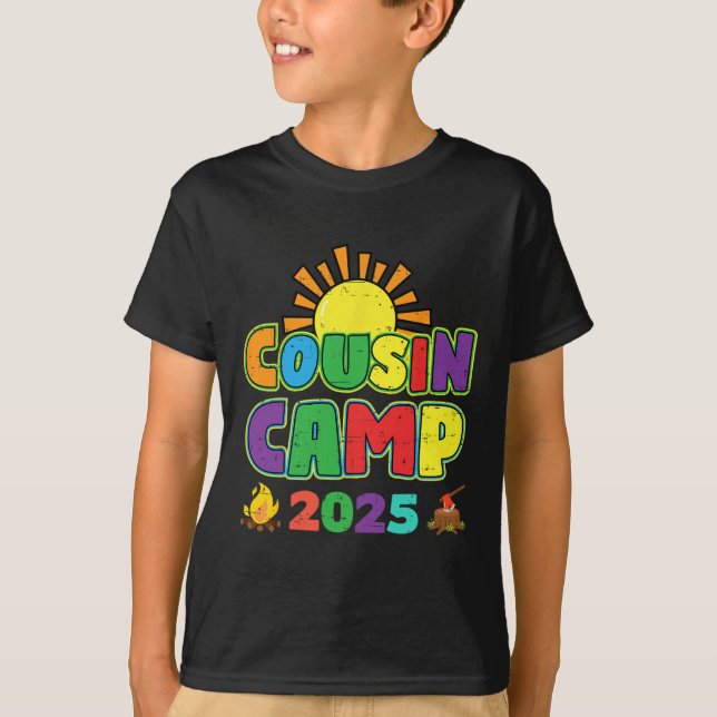 Cousin Camp 2025 Familienurlaub Sommerurlaub Campi T-Shirt (Vorderseite)