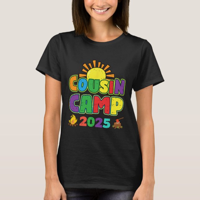 Cousin Camp 2025 Familienurlaub Sommerurlaub Campi T-Shirt (Vorderseite)