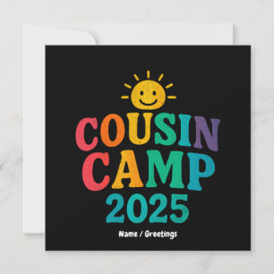 Cousin Camp 2025 Sommerurlaub Spaß Camping Einladung