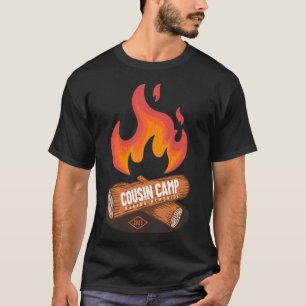Cousin-Camp 2025 Spaß Sommer-Camping-Lagerfeuer-Gr T-Shirt