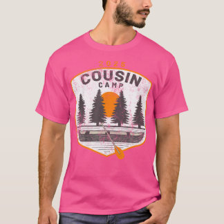 Cousin Camp 2025 Vintag Canoe Art Summer Family C T-Shirt