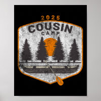 Cousin Camp 2025 Vintage-Canoe-Art Sommer Familien