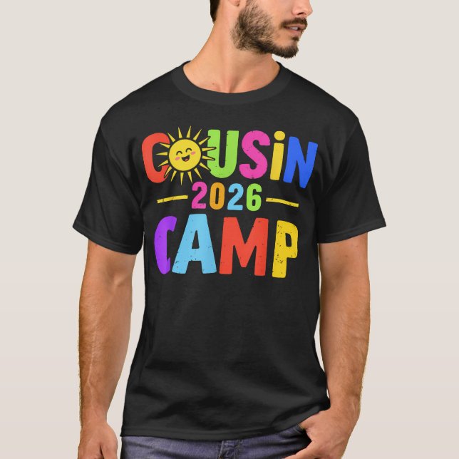 Cousin Camp 2026 Sommer T-Shirt (Vorderseite)